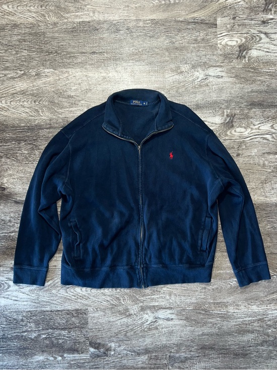 Polo Ralph Lauren Other - Polo Ralph Lauren Navy Blue Red Pony Full Zip Jacket Sweatshirt Men’s Size XL